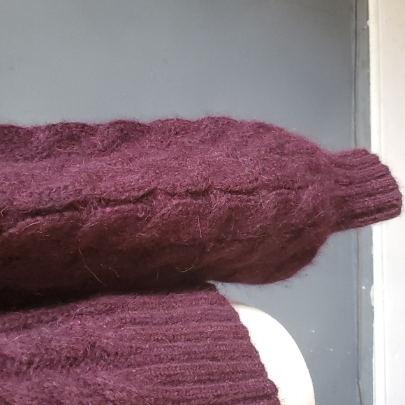 ALC alpaca blend crewneck Cable Knit pullover sweater size s - Picture 5 of 14